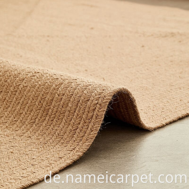 Living Room Jute Hemp Braided Woven Carpet Area Rugs 201